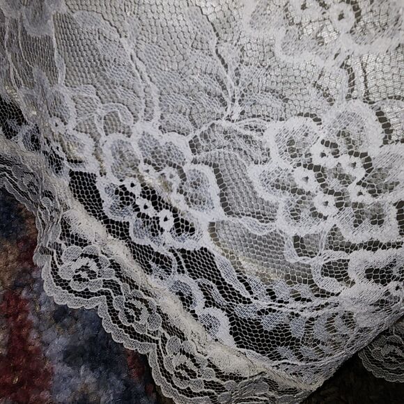 GUNNE SAX JESSICA McCLINTOCK Sz11 Vintage 1980 Cream HOCO Formal Lace Mini Dress - Picture 11 of 16